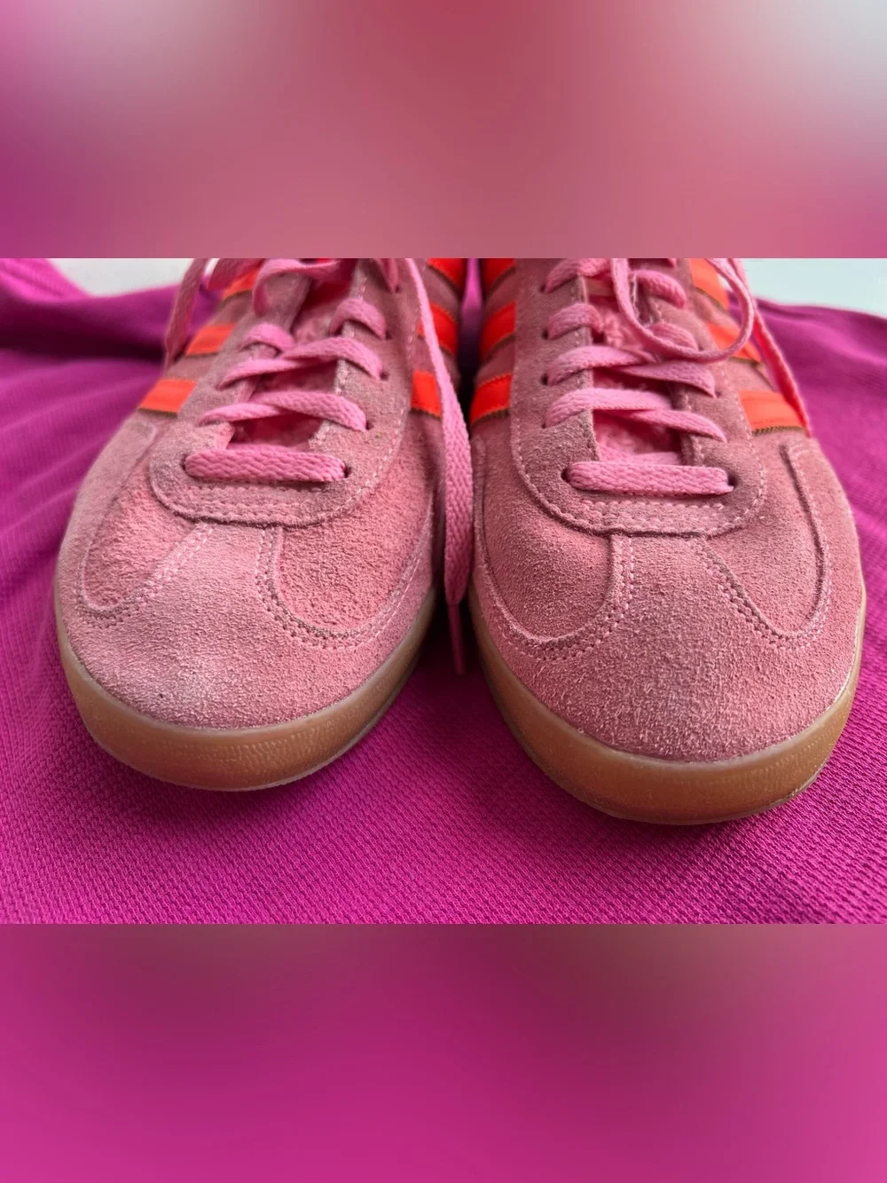 Adidas Gazelle Indoor Beam Pink Solar Red Gum Sole Sneakers Women’s 11